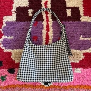 BAGGU Gingham Nylon Shoulder Bag